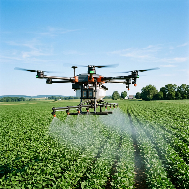 Дрон над полем